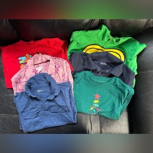 Boys assorted tops (tees/sweatshirt), size 6-7.